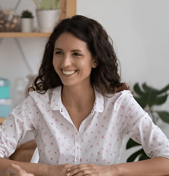 Greek-Inspired Recipes for Simple, Soulful Mediterranean Cooking 1 Greek-Italian home cook Ivy Elena smiling at home in her kitchen — calm, confident, and ready to share her love for simple recipes