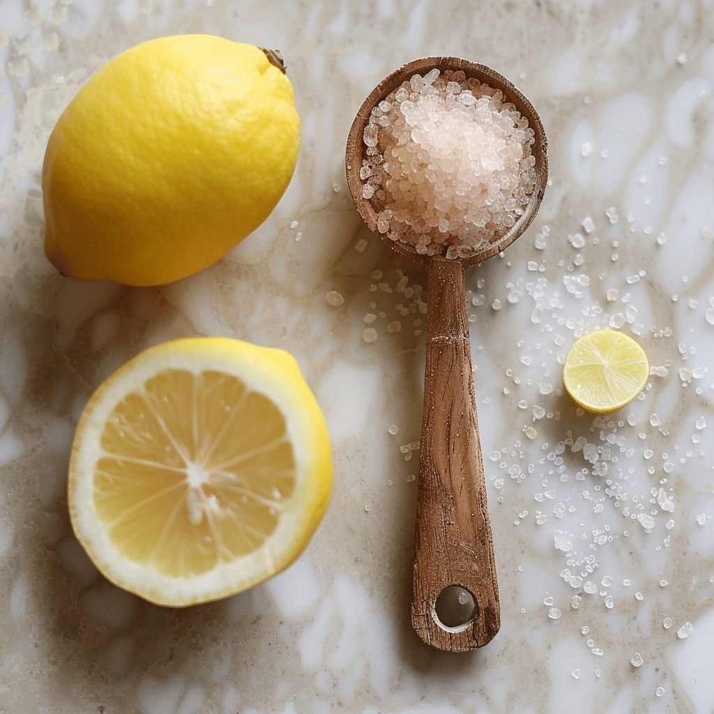 Ingredients for Japanese pink salt recipe on a white background Ingredients for Japanese pink salt recipe on a white background