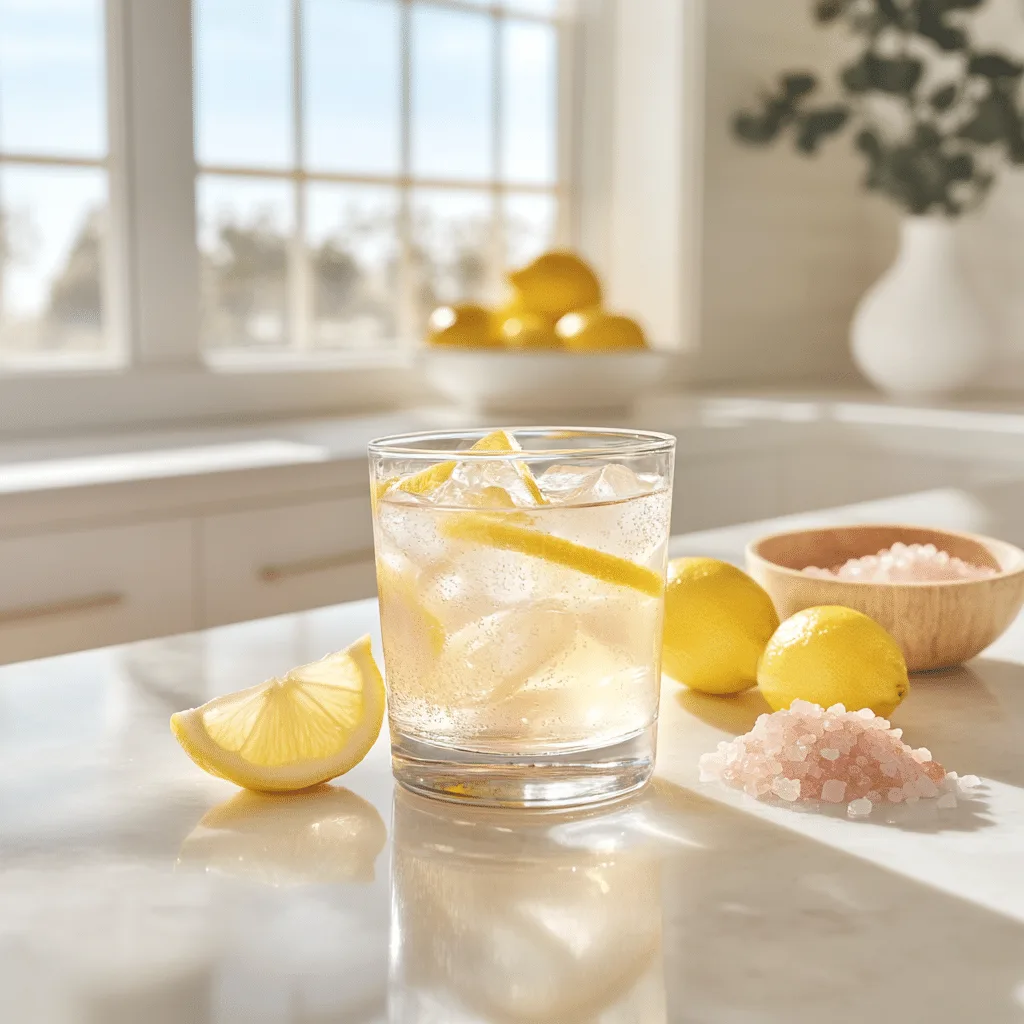 What Is the Pink Salt Trick That Really Soothes Digestion 1 What is the pink salt trick drink on a quartz counter