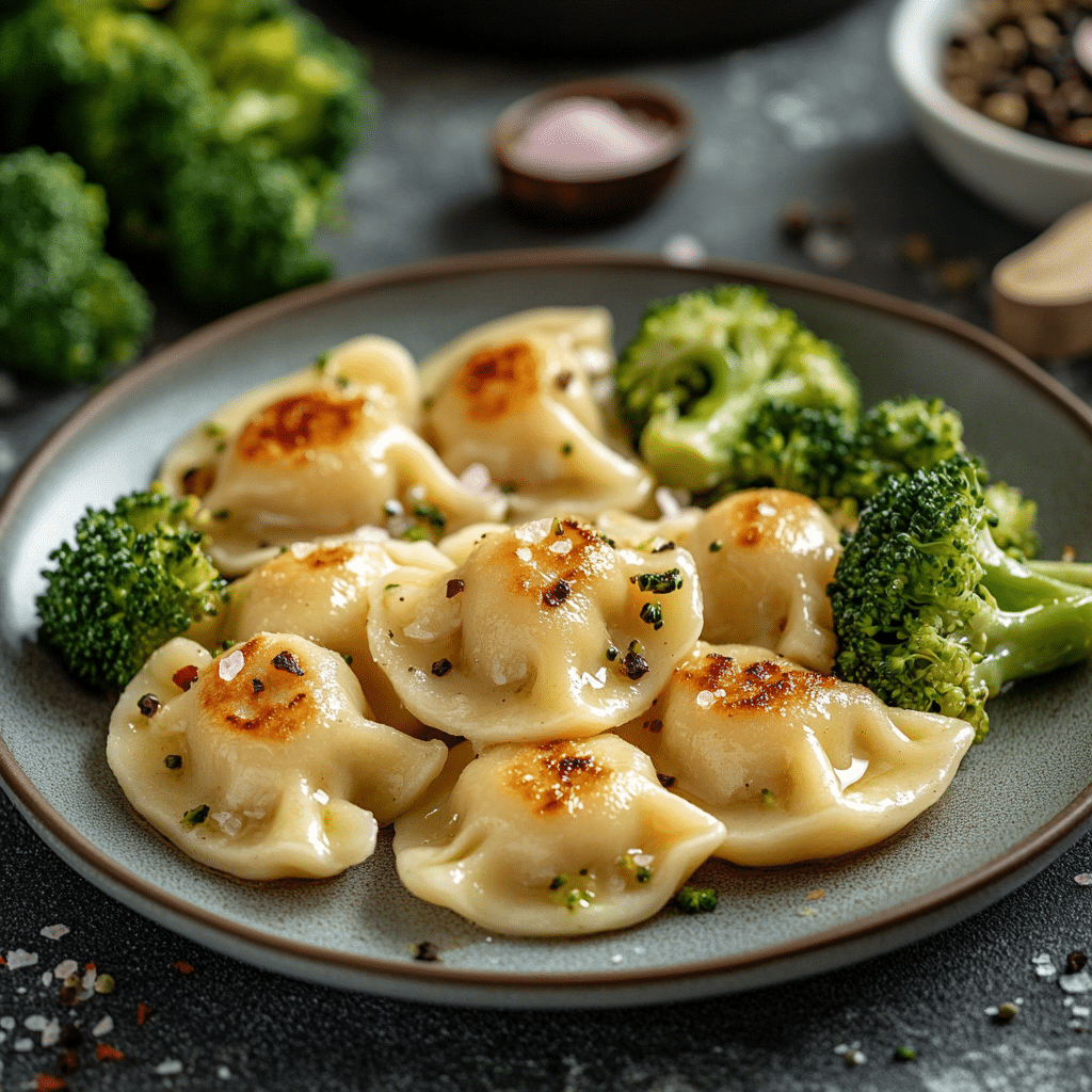 Serving Healthy Pierogies serving boiled pierogies for weight loss