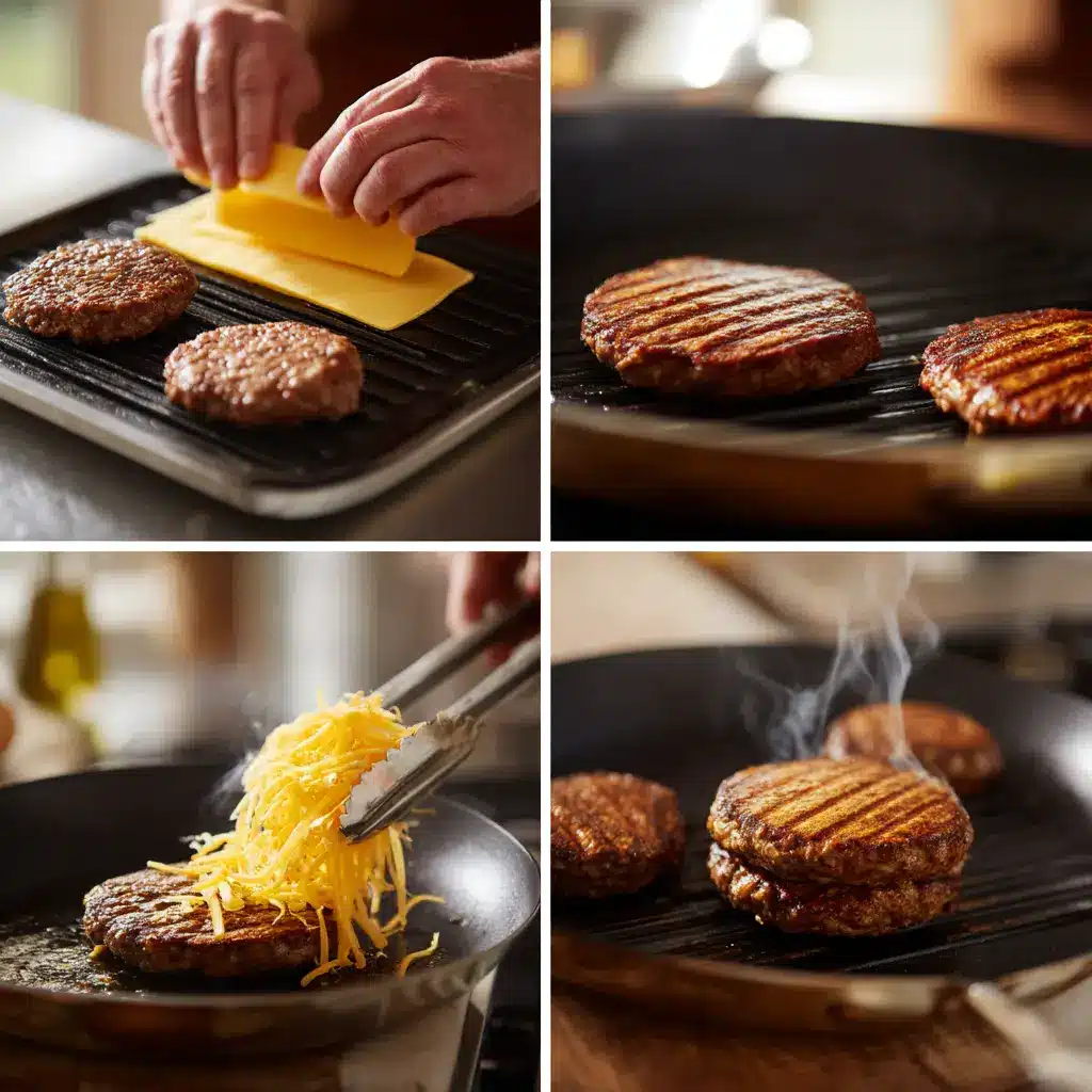 Cooking Steps for Lightened Up Burger Cooking process of lightened up burger recipe