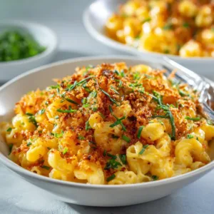 Low Calorie Mac And Cheese – Easy Comfort Meal In 20 Minutes 2 Low calorie mac and cheese recipe card with final dish