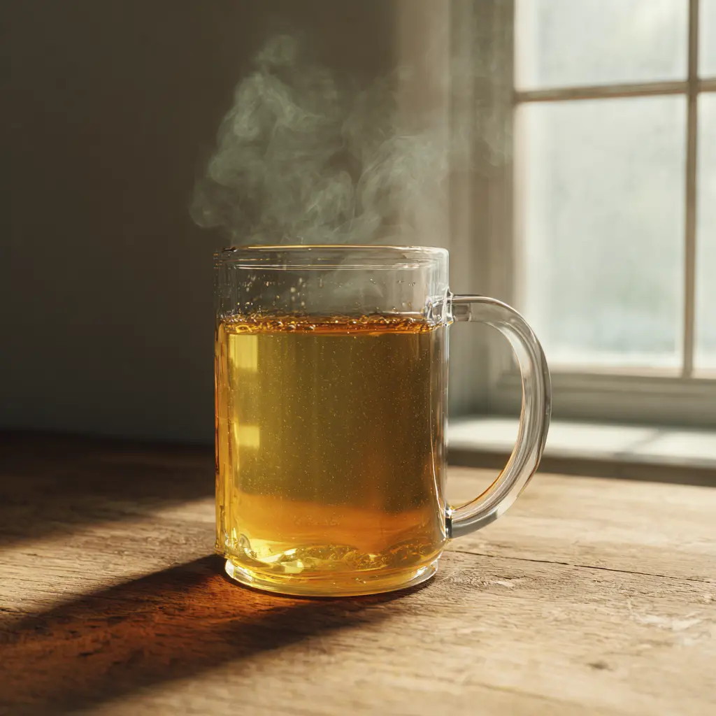 warm gelatin drink on a kitchen counter