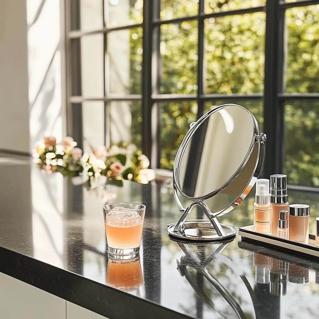 Gelatin drink in a bright kitchen representing gelatin benefits for skin and collagen support