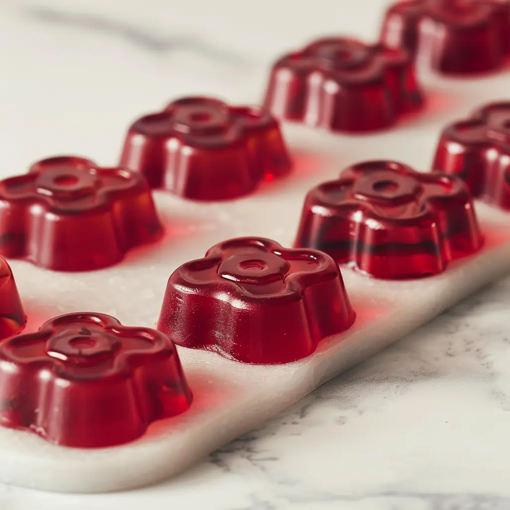 Gelatin gummies for weight loss on a white counter